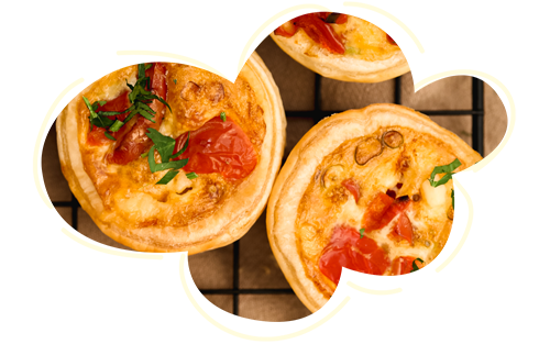 Red Pepper & Cheesy Tomato Tarts